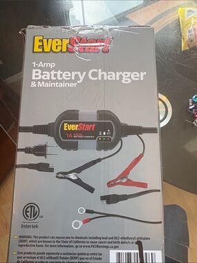 1-Amp Battery Charger & Maintainer - Black and Red